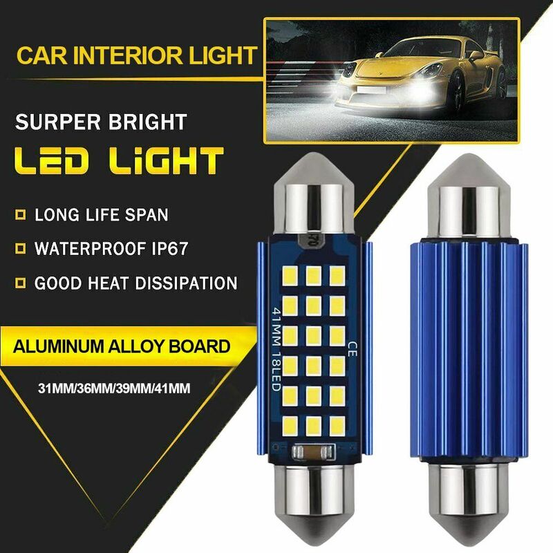 Super jasne akcesoria do wewnętrzna lampka samochodowych białe światło 12V wewnętrzna lampka dwupłatkowe Canbus Led