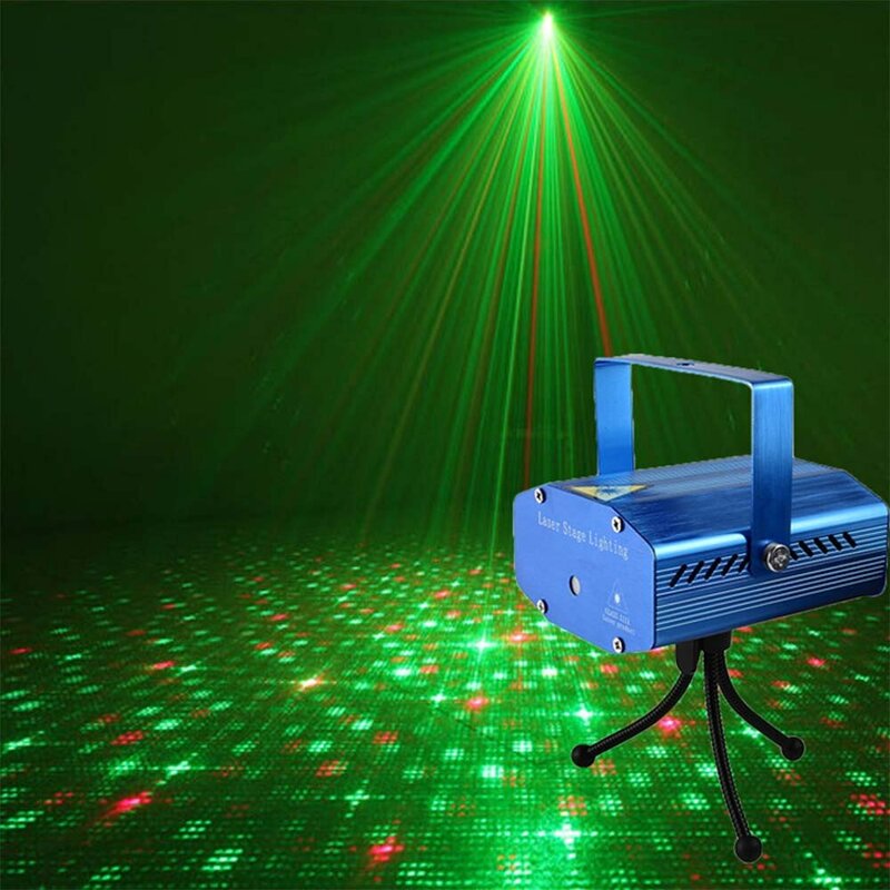 Portátil Controle Remoto LED Stage Light DJ KTV Disco Lâmpada Projetor Laser Lights Flash Para Festa de Natal Wedding Bar