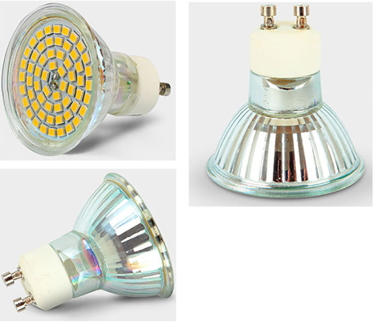 10 шт. светодиодный Светодиодная лампа GU10 110 В 220 В 4 Вт, точесветильник лампа 35 Вт, эквивалентный теплый белый свет 3000 К, дневсветильник, прожектор