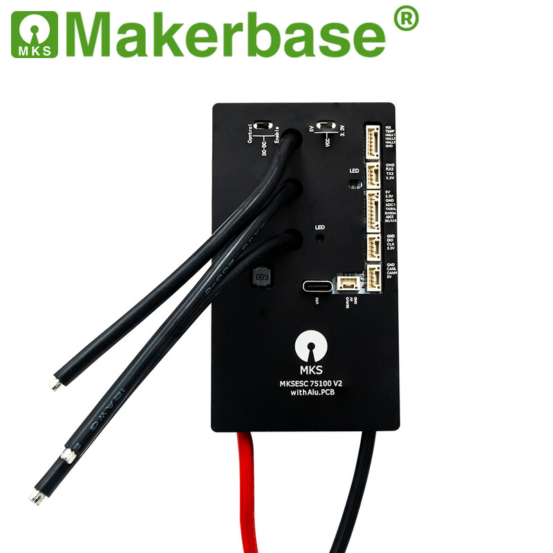 Makerbase VESC 75100 V2 84V 100A con PCB in alluminio basato su VESC per Controller di velocità elettrico per Skateboard/Scooter/Ebike