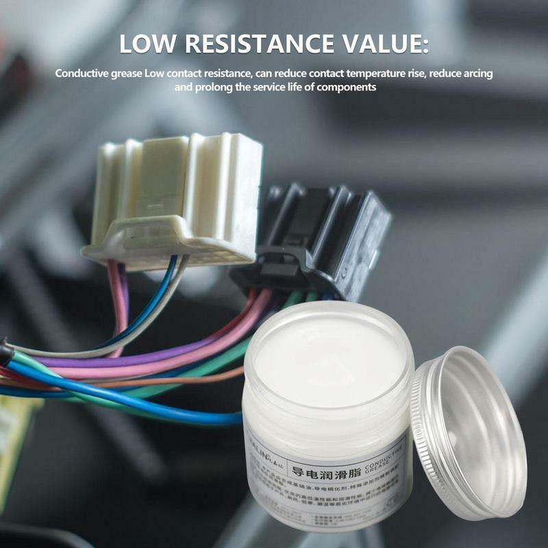 Electric Contact Grease Auto Low Resistance Value 100g Conductive Paste Electricity Compound Grease For Car Power Switches