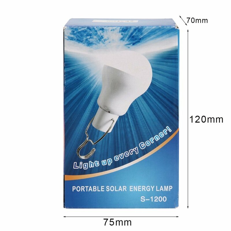 15W Portable Solar Power LED Bulb Solar Powered Light Charged Solar Energy Lamp Outdoor Flashlight Camp Tent Fishing Light