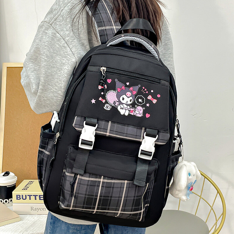 Sanrio Kulomi Merediti Backpack, Large Capacity And Lightweight Backpack, Load Reducing Spine Protection Backpack, Leisure Bag