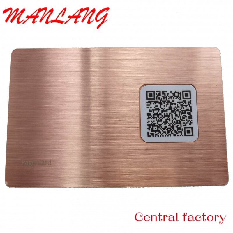 Oi-Qualidade N Busins RFID Metal Cartão De Aço Inoxidável