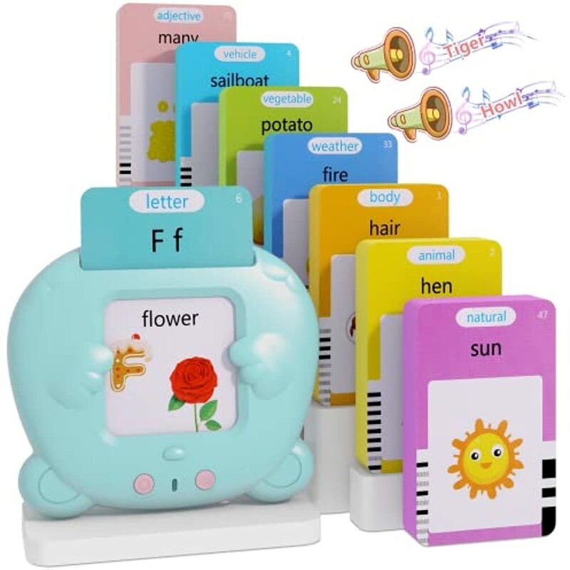 Tarjetas Flash parlantes, juguetes educativos para bebés, niños y niñas, máquina de lectura de aprendizaje preescolar, regalo interactivo