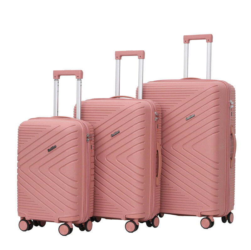 (027) Fashionable trolley case, new travel 24-inch suitcase three-piece set