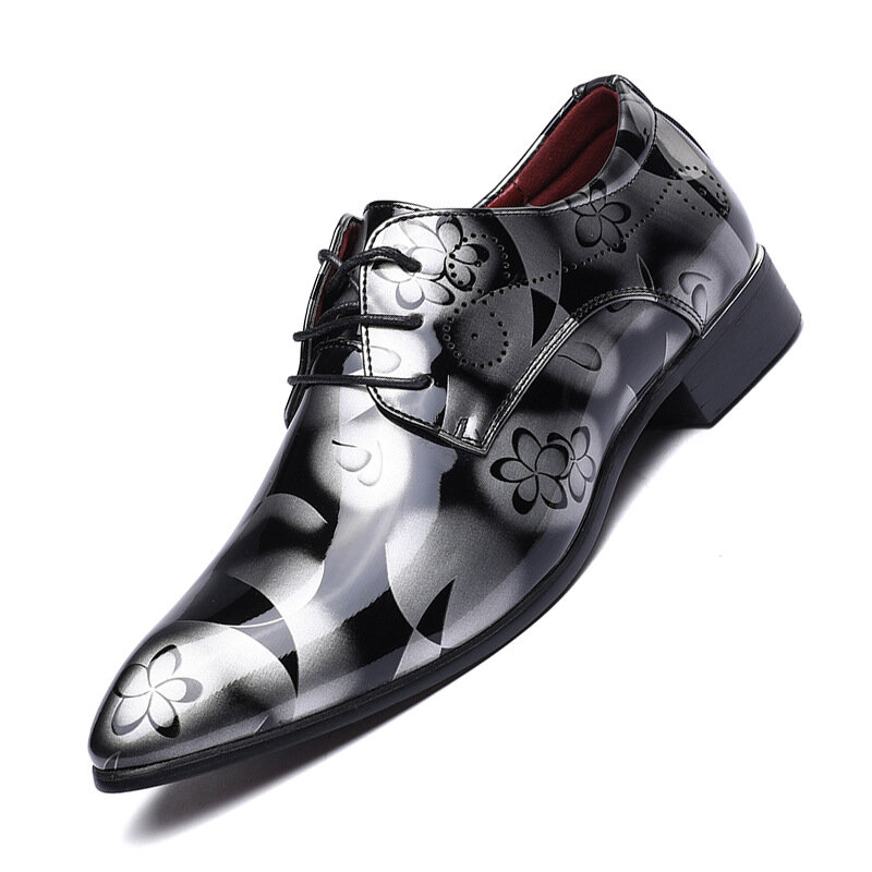 Mężczyźni Casual Shoes Fashion Brand Classic Casual Men Pu Leather Shoes Black Hot Sale Breathable Business Lace-Up Men Shoes Big Size