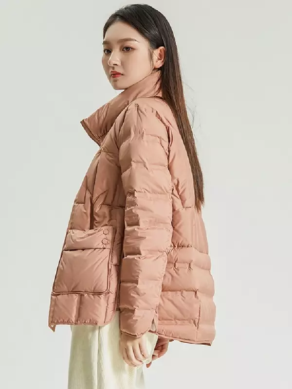 Top Grade Women Winter Jacket New 90% White Duck Down Fashion Short Warm Female Ultra Lightweight Parka Casual Puffer Coat