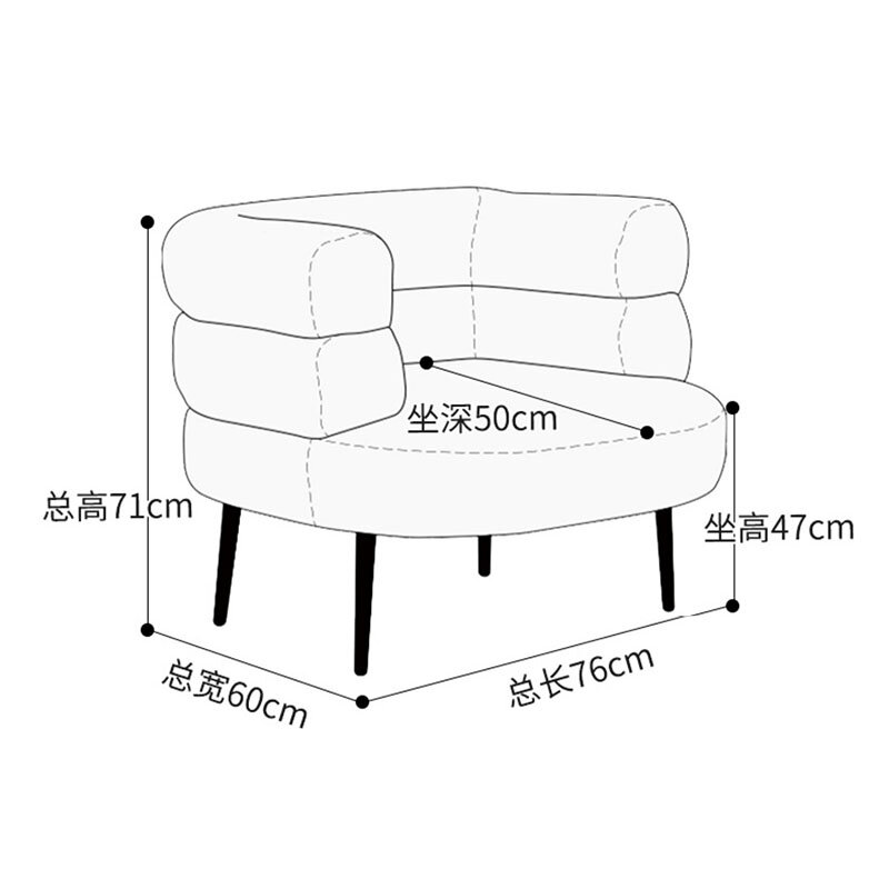 Luxury Cashmere Makeup Chair Nordic Living Room Armchair Home Furniture Leisure Chair Bedroom Computer Sofas Chairs Customized