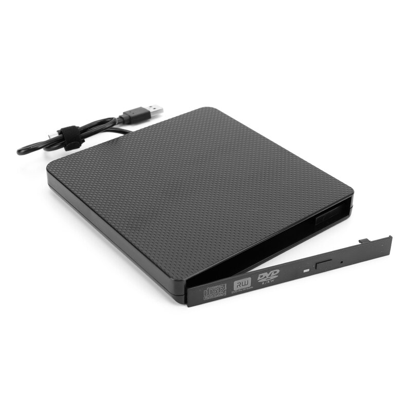 USB Tipo-C Unidade Óptica Caso Gabinete, DVD CD-ROM Gabinete Player, grão de couro, antiderrapante para Notebook Laptop, USB3.0