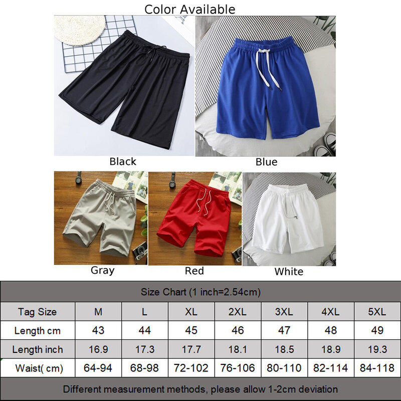 Brand New Comfortable Fashion Shorts Men Shorts Beach Pants Hit Running Sport Short Solid Color Straight Daily