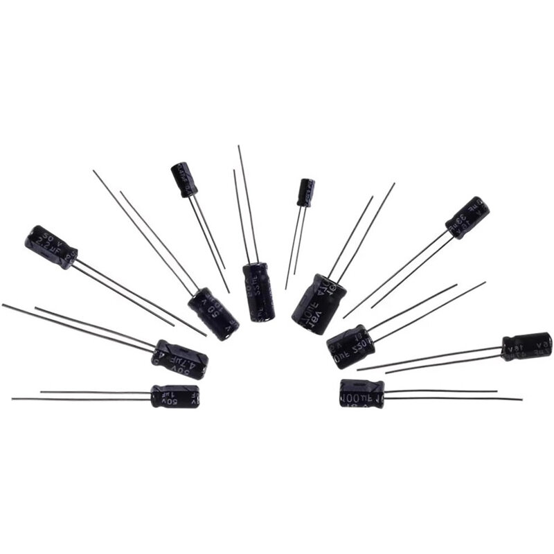 24 commonly used 500 in-line electrolytic capacitor sample pack kit 0.1uF-1000uF 16V-50V