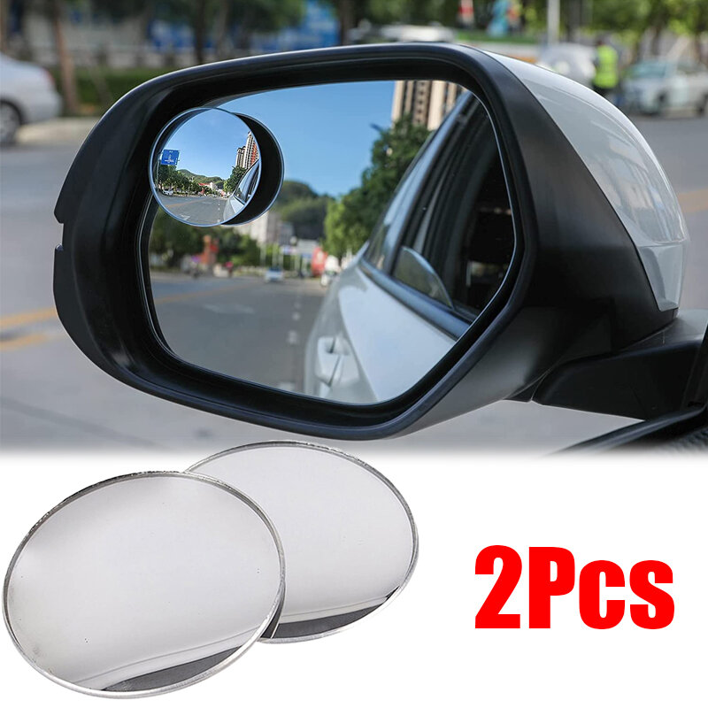 360 derajat cermin titik buta mobil 2 sisi sudut lebar eksterior mobil cembung kaca spion belakang cermin parkir 2 buah