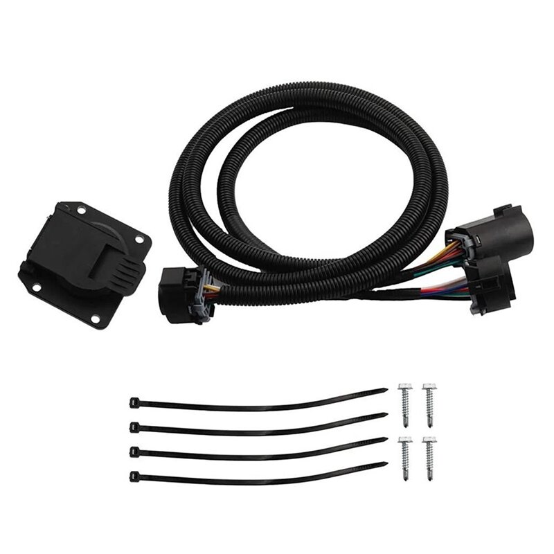 56070 7 Pin Truck Trailer Wiring Harness Extension for Ford Dodge Chevrolet Toyota Nissan