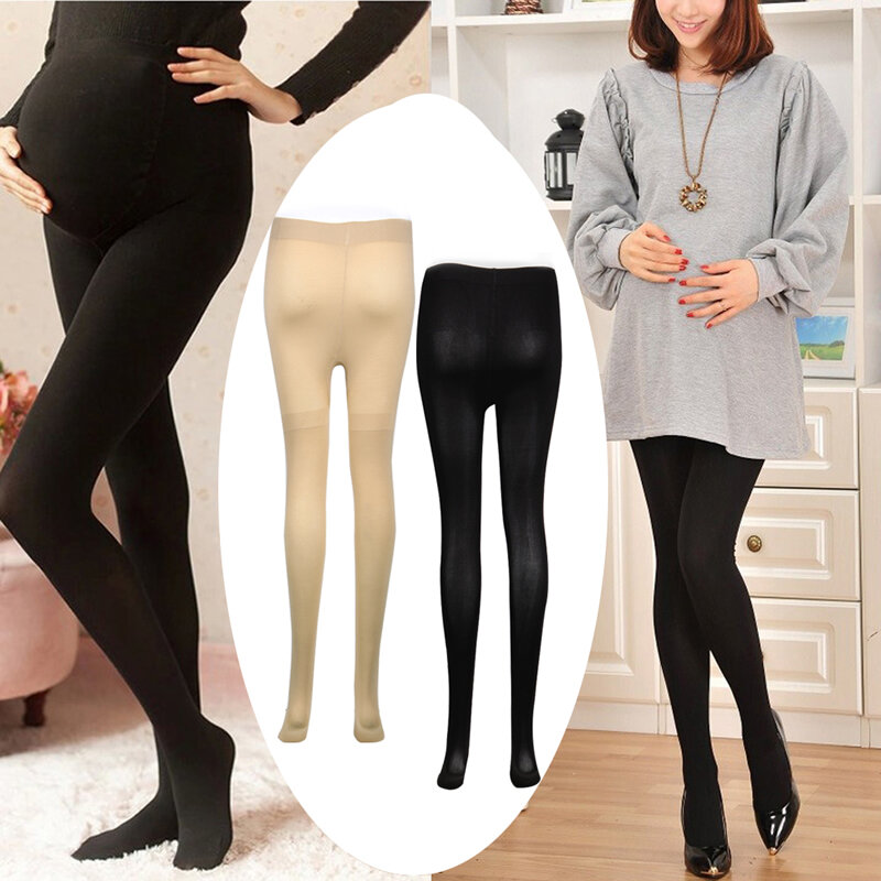 120D Women Pregnant Socks Maternity Hosiery Solid Stockings Tights Pantyhose Y55B