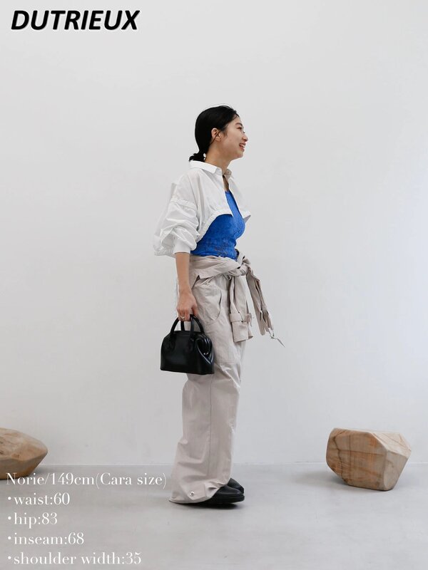 Рубашка женская с длинным рукавом, свободная простая короткая блузка в японском стиле, модный однотонный Повседневный Топ, весна-осень