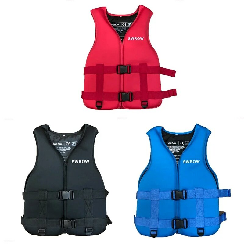 Outdoor Adult Swimming Life Jacket Verstelbare Drijfvermogen Survival Suit Polyester Kinderen Levensvest Met Whistle