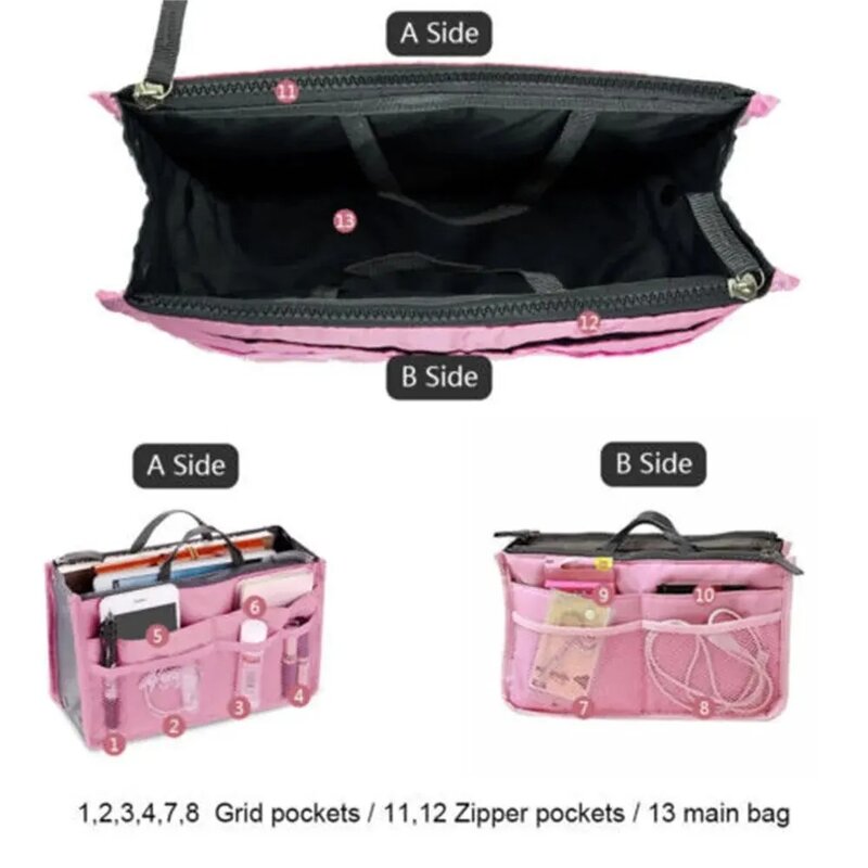 Многофункциональная двухскладная сумка для хранения, двойная молния, Большая вместительная косметическая сумка для туалетных принадлежностей, большая классификационная сумка