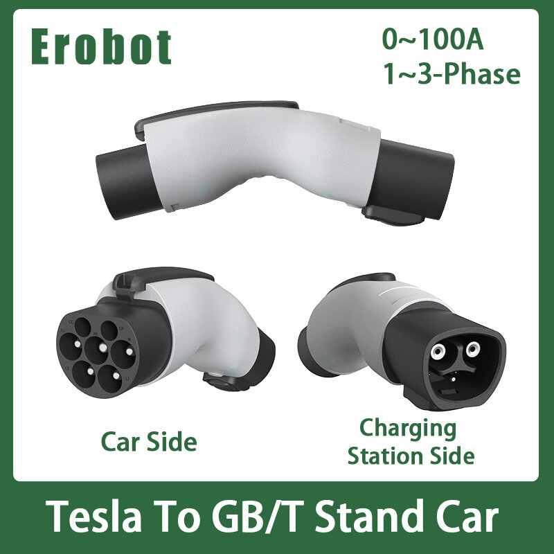 Accesorios de coche eléctrico Tesla Models y 2024, cargador EV trifásico, adaptador Tesla a GBT, todo para accesorios de coche, adaptador EV para coche
