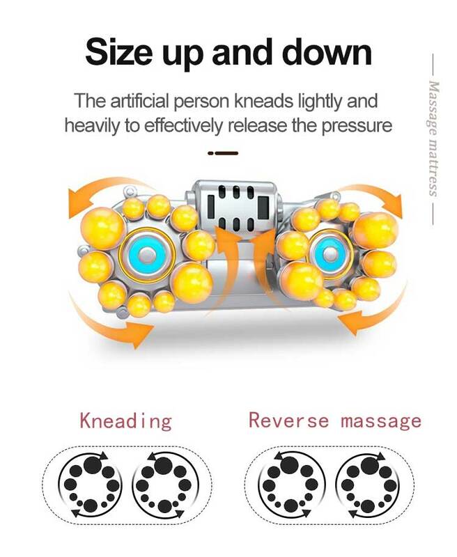Luxe Vouwen Air Bag Shiatsu Roller Vibratie Massage Mat Sport Massager Matras Massage Kussen Voor Full Body