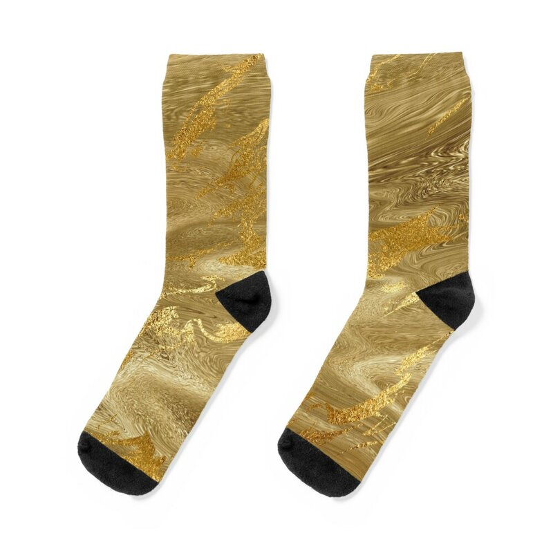 جوارب معدنية رخامية سائلة ذهبية ، جوارب فضفاضة للرجال ، جوارب نسائية ، بيع بالجملة