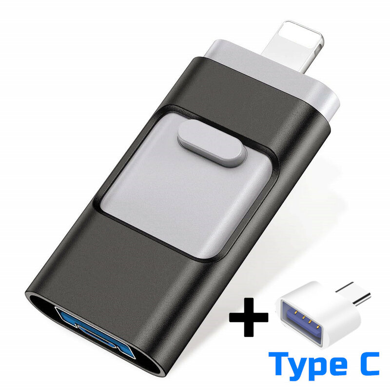 usb flash drives for iphone 14 13 12 PenDrive 64GB OTG Type C USB 3.0 Flash Drive 32G Memory Stick for Phone, MacBook, Tablet