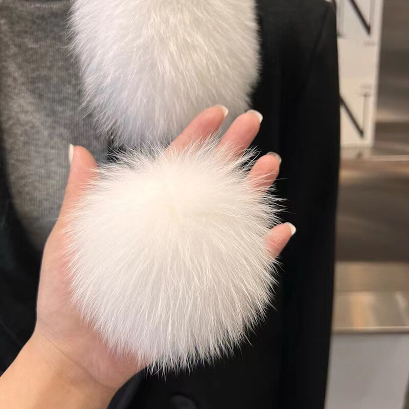 Versatile Fluffy Outdoor Plush Ball Neck Warme Scarf Imitation Fox Fur Fashion Soft Elegant Comfortable Neckerchief Clothing Acc