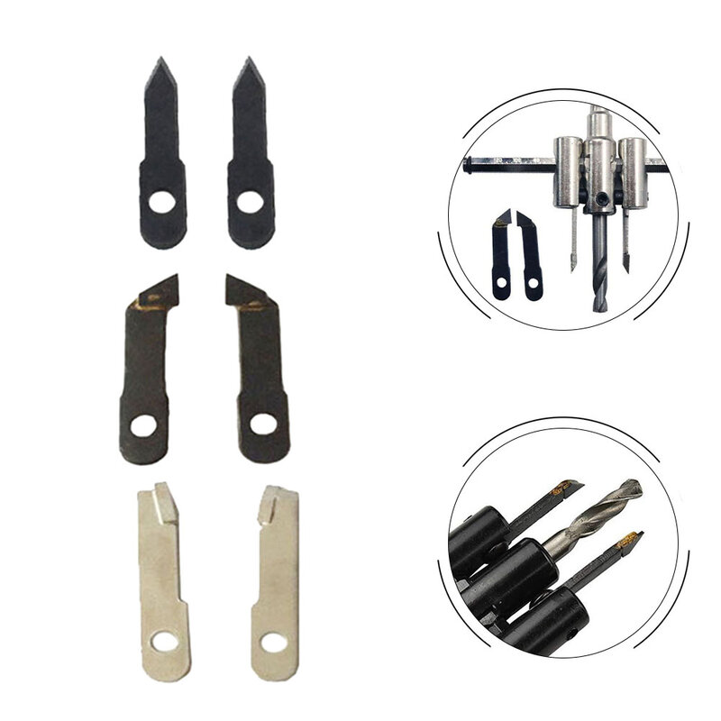 2pcs Adjustable Circle Hole Cutting Blades Wood Metal Cutting Drill Bit Saw Round Cutter For Metal Wood Plastic Drilling Holes