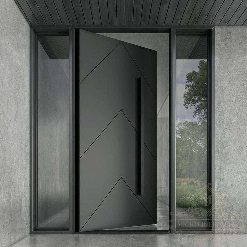ステンレス鋼のアウトドアスイベルドア,壁の入り口,セキュリティデザイン,高品質