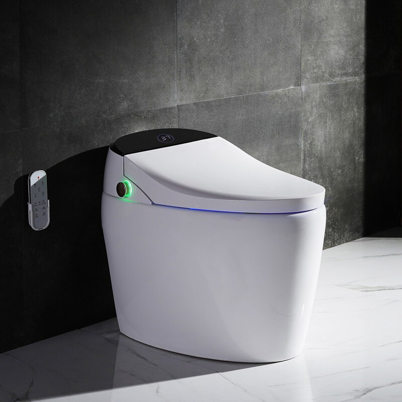 Inodoro con sensor automático para baño, inodoro inteligente electrónico calentado con bidé