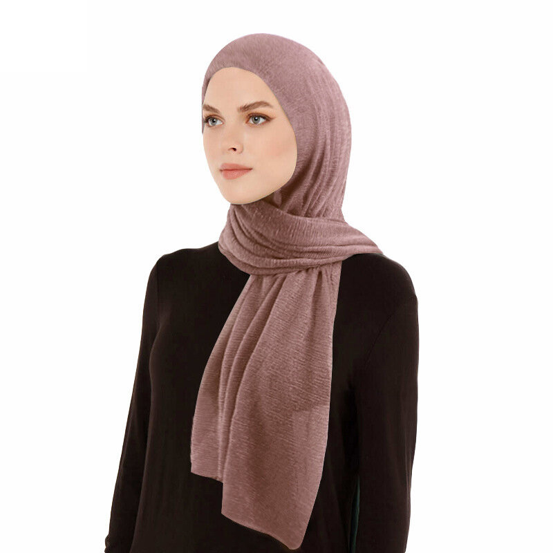 Kleine Crinkle Chiffon Hijab solide schlichte Schal hochwertige Premium malaysische Frauen Schals Hijabs langen Schal muslimischen Kopftuch