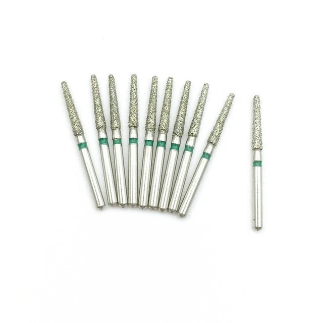 20 piezas suministros dentales FG Burs, brocas de diamante de 1,6mm para pieza de mano de alta velocidad para odontología Serie TR