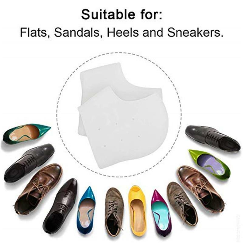 Almohadillas de silicona para el tobillo, herramienta protectora para la espalda, inserciones de zapatos de tacón alto, Mangas de Gel, Protector de pies transpirable para el cuidado de la salud, 2 uds.