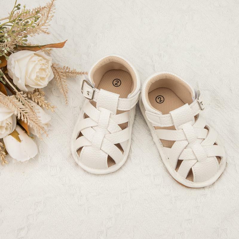 KIDSUN – sandales d'été pour bébé garçon et fille, chaussures pour nourrissons, semelle souple en caoutchouc, antidérapantes, premier pas, berceau pour nouveau-né