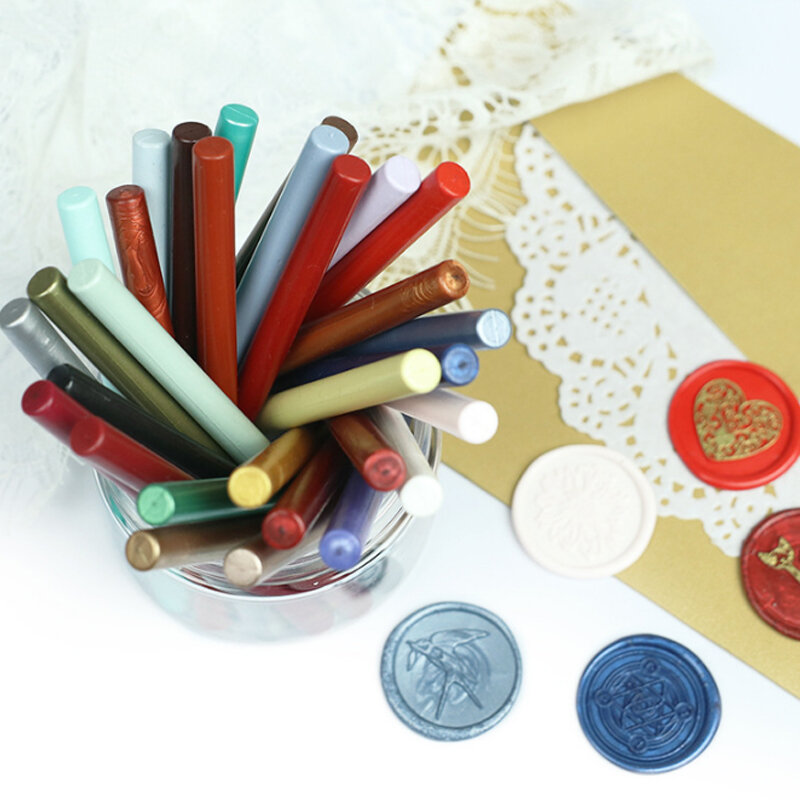 30 kolorów 10cm wosk z farbą ogniową DIY przyjęcie weselne koperta zaproszenie pakowanie prezentów materiał scrapbooking dekoracyjna