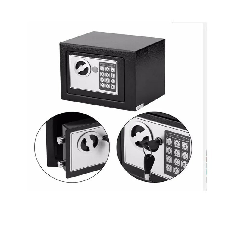 Caja de Seguridad Digital con cerradura electrónica, caja fuerte ignífuga para el hogar, efectivo pequeño, almacenamiento bloqueable