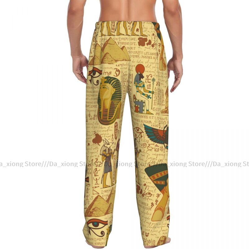 Men Sleep Bottoms Male Lounge Trousers Men's Ancient Egypt Theme Pajama Pants