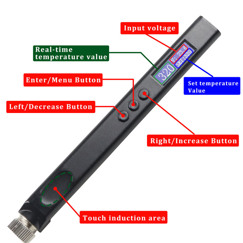 Mini fer à souder numérique OLED T12, USB Type-C PD 65W, température réglable, outil de station de soudage électrique