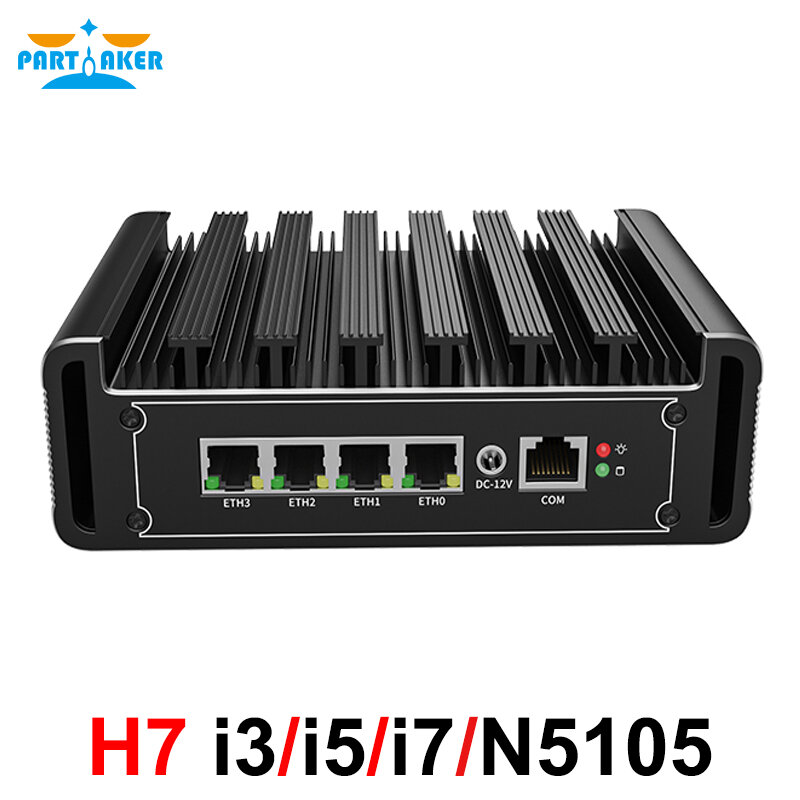 pfSense Firewall i7 1165G7 i5 1135G7 N5105 4x Intel i225 2.5G LAN 2xDDR4 NVMe Industrial Fanless Mini PC 4xUSB HDMI2.0 OPNsense