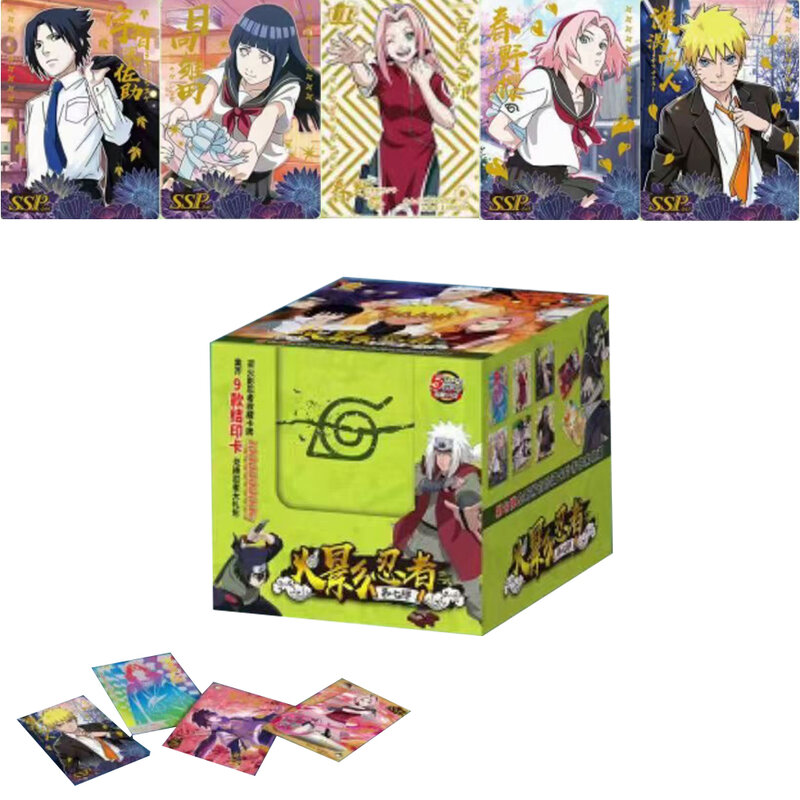 Booster Box Anime para Crianças, Coleção de Cartas, TCG, Presente e Hobby, Ótimo Preço, Little Dino, Naruto, hy-0705, Hinata, Sakura, Sasuke