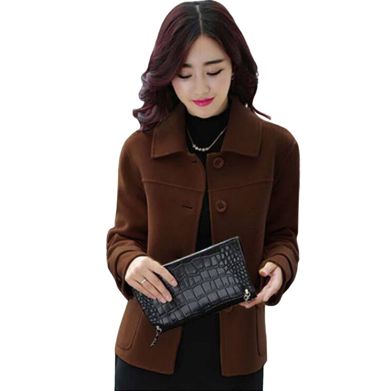 Weibliche kurze Winter Cardigan Soft Touch Stoff dicke feste warme Mäntel für Home Office Shopping Dating