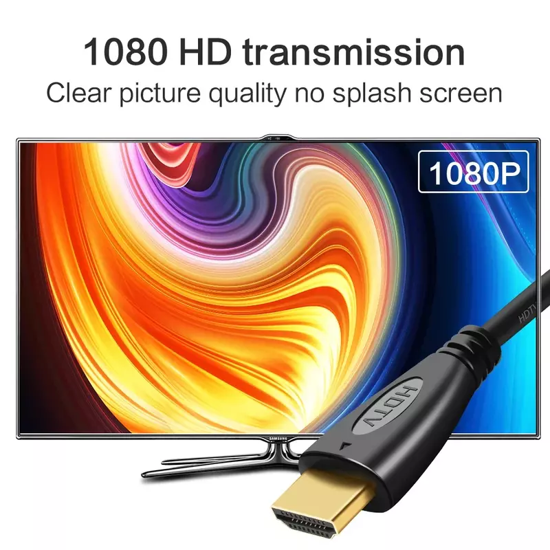 FSU HDMI เข้ากันได้กับวิดีโอ Gold Plated 1.4 4K 1080P 3D สำหรับ HDTV Splitter Switcher 0.5M 1M 1.5M 2M 3M 5M 10M