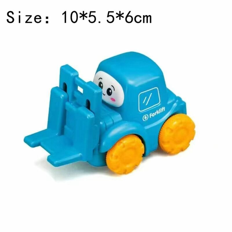 Coche de juguete de dibujos animados para niños, vehículo de ingeniería inercial con textura suave, resistente a caídas, ABS, móvil