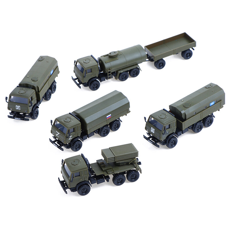 نموذج لغز تجميع الشاحنات العسكرية للأولاد ، لعبة مدفعية محاكاة ، صاروخ روسي ، 01: 72