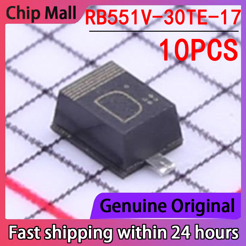 10PCS New RB551V-30TE-17 Package SOD-323 20V 500mA Schottky Diode Original