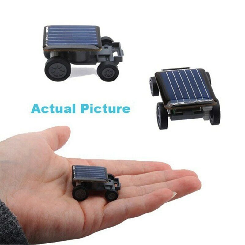 5X High Quality Smallest Mini Car Solar Power Toy Car Racer Educational Gadget Children Kid's Toys Solar Power Toy Black