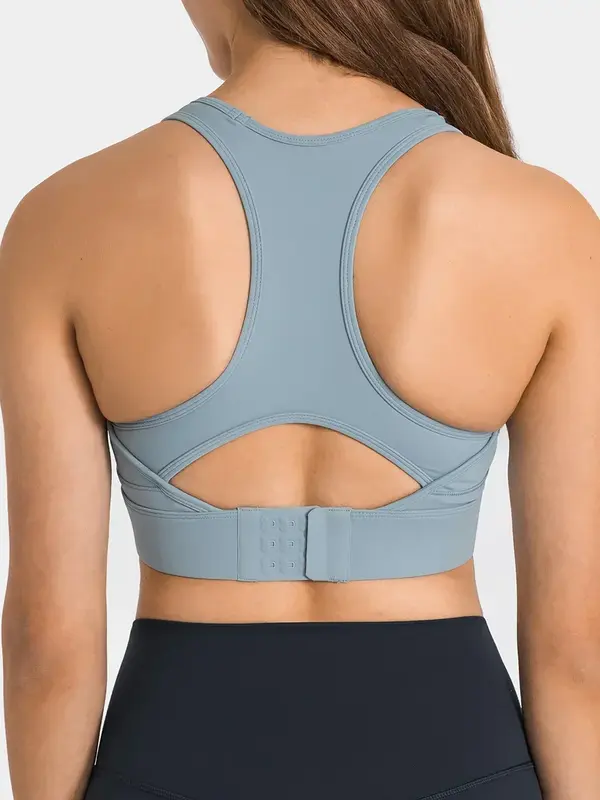 Lemon GRACE Bra wanita gesper belakang dapat diatur bra olahraga Push up Bra sedang hingga tinggi pendukung lembut Bra Yoga untuk Gym Activewear
