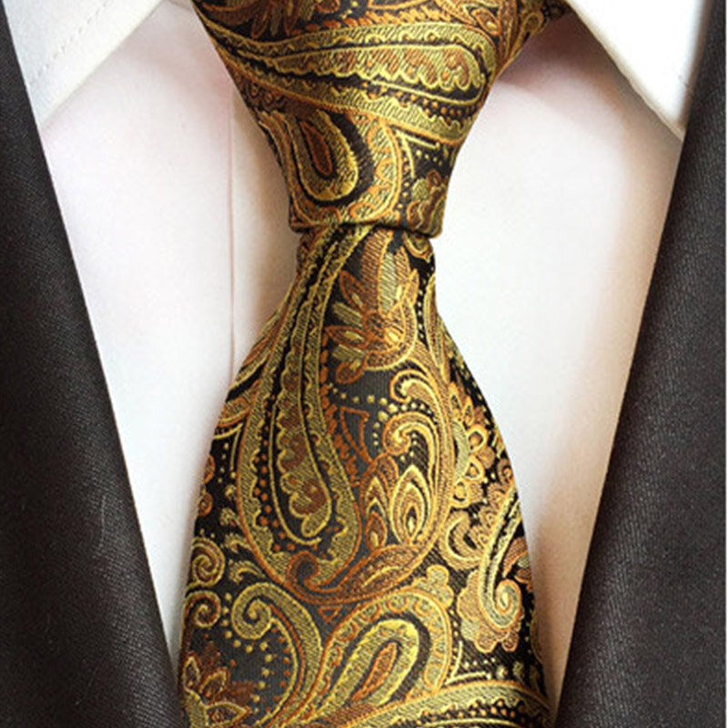 8CM Tie Men Classic Print Plaid molti colori più nuovo design cravatta in seta accessori per camicie regalo per ufficio da uomo