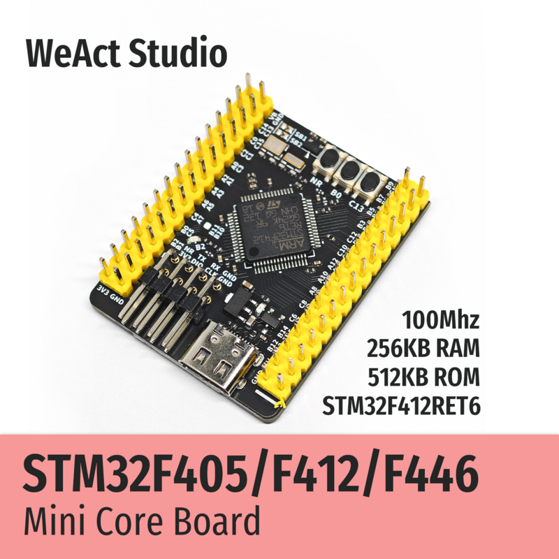 Weact STM32F412RET6 STM32F405RGT6 STM32F446RET6 STM32F412 STM32F446 STM32F4 STM32บอร์ดสาธิตหลัก micropthon