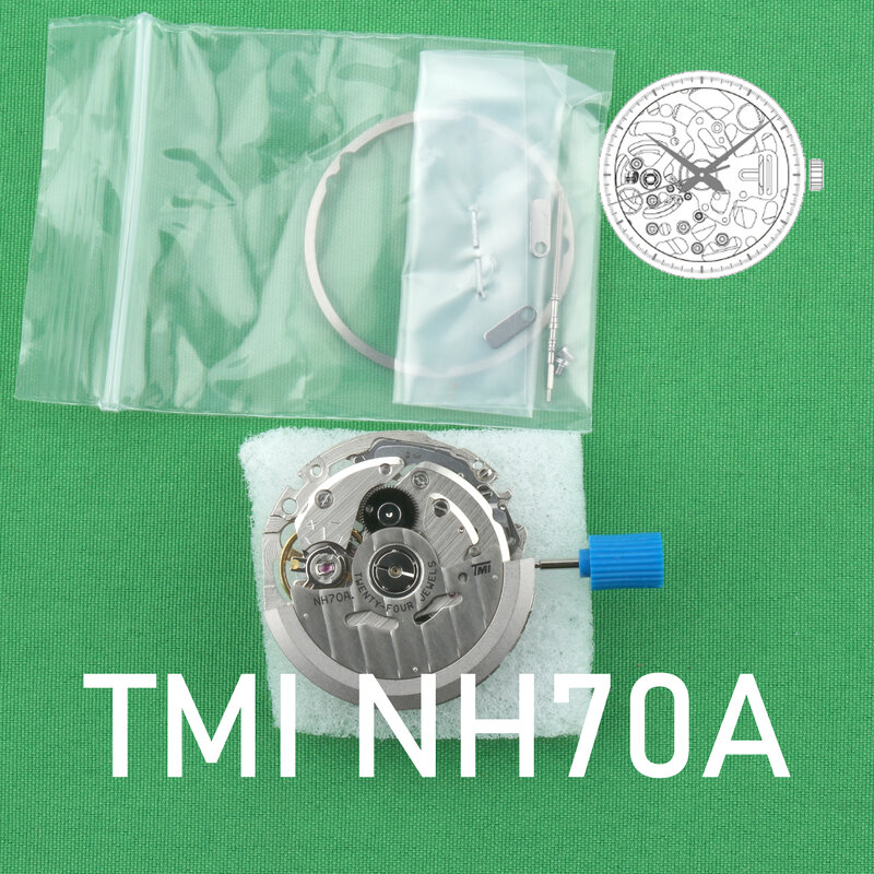 استبدال حركة ميكانيكية أوتوماتيكية أصلية من اليابان ، حركة TMI ، تعديل Seiko ، NH70 ، NH70A